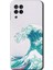 Samsung Galaxy M32 Kılıf Hd Desen Baskılı Arka Kapak + Temperli Cam - Dalga 1