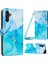 Samsung Galaxy A34 5g Mermer Desen Telefon Kapağı Standı Cüzdan Deri Kılıf Omuz Kayış Mavisi/yeşil (Yurt Dışından) 1
