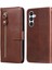 Samsung Galaxy A54 5g Çizgi Anti-Çizgi Cep Cep Flip Telefon Kılıf Buzağı Dokusu Pu Deri Manyetik Kapanma Stand Cüzdan Kapağı (Yurt Dışından) 1