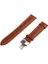 Hızlı Yayın Deri Watch Band Askı Kelebek Dağıtım Toka Toka Kahverengi 20MM (Yurt Dışından) 1