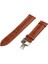Hızlı Yayın Deri Watch Band Askı Kelebek Dağıtım Toka Toka Kahverengi 22MM (Yurt Dışından) 1