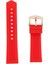 Kırmızı Silikon Kauçuk Su Geçirmez Izle Kayış Band Gül Altın Toka Bahar Barları 19MM (Yurt Dışından) 1