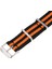 Naylon Watch Band Kayış Paslanmaz Çelik Toka 20MM Yedek Kadın Kızlar Siyah Turuncu (Yurt Dışından) 3
