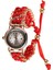 Lady Quartz Watch Luxury Strap Mücevher Sıradan Izle Kadın Analog Bilek Kırmızı (Yurt Dışından) 2