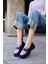 Marissa Siyah/lila Kadın Loafer 1