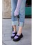 Marissa Siyah/lila Kadın Loafer 4
