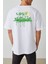 Lost Realitx Baskılı Oversize Beyaz Tshirt 2