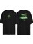 Lost Realitx Baskılı Oversize Siyah Tshirt 1