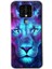 Tecno Camon 16 Kılıf Hd Desen Baskılı Arka Kapak - Neon Lion 1