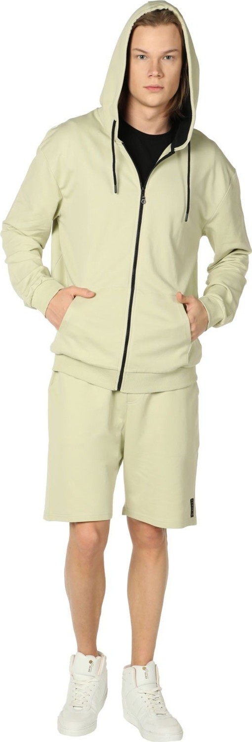 Defy's Arda Erkek %100 Pamuk 2 İplik Şardonsuz Oversize Kapüşonlu Fermuarlı Siyah Sweatshirt