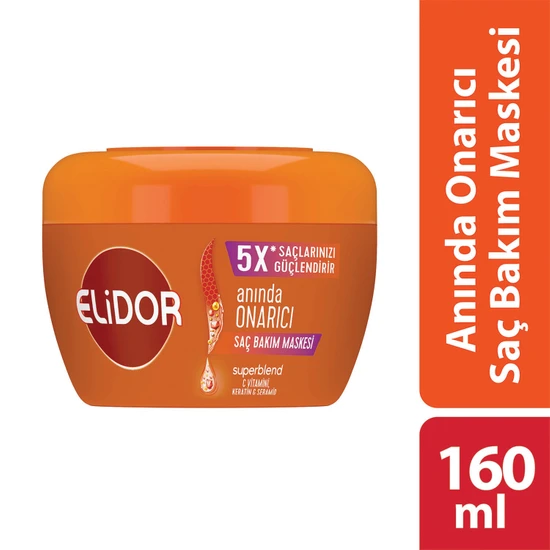 Elidor Superblend Saç Bakım Maskesi Anında Onarıcı C Vitamini Keratin Seramid 160 ml