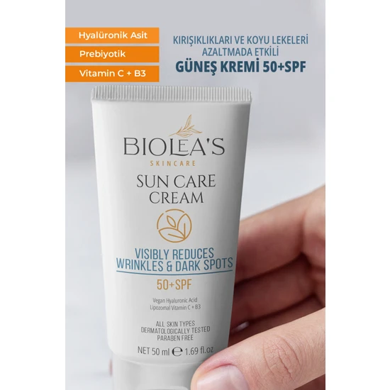 Biolea's Skincare Kırışıkları Azaltan, Koyu  Önleyici Güneş Kremi 50 Spf Lipozomal C+ Hyalüronik Asit+B3 50 ml