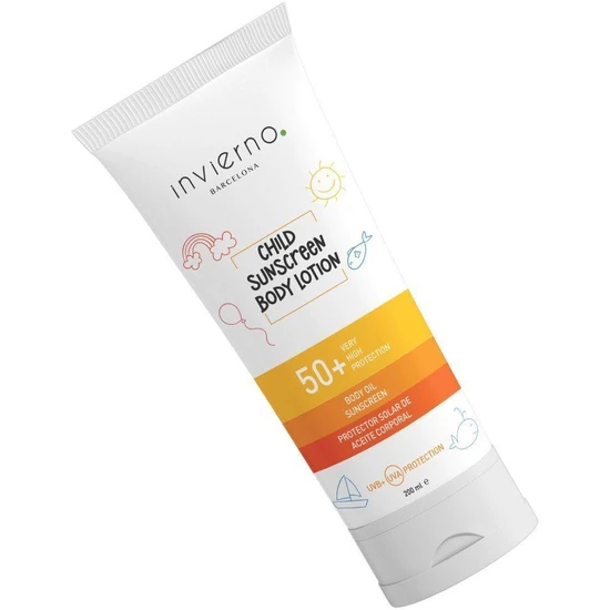 Invierno Barcelona Llc.spf 50 Çocuk Güneş Losyonu 200 ml