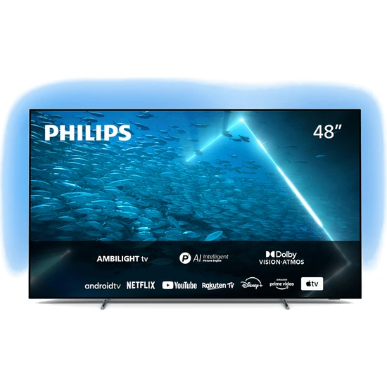Philips 48OLED707 48  121 Ekran Uydu Alıcılı 4K Ultra HD Android Smart OLED TV