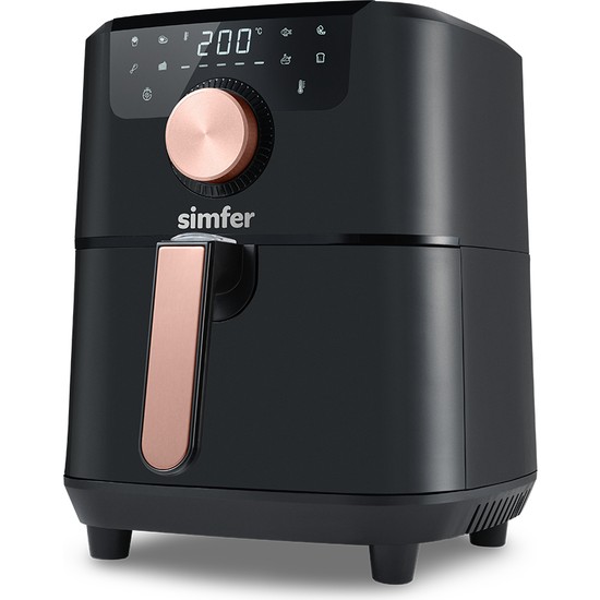 Simfer SK-6702 Air Fry Smart Siyah 5l Dijital Yağsız Fritöz Zamanlayıcı ve Çıkarılabilir Hazne ile