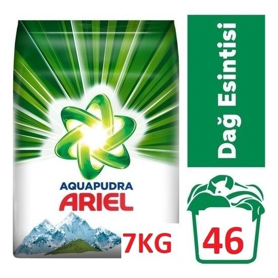 Ariel 7 kg Toz Çamaşır Deterjanı Dağ Esintisi Beyazlar İçin
