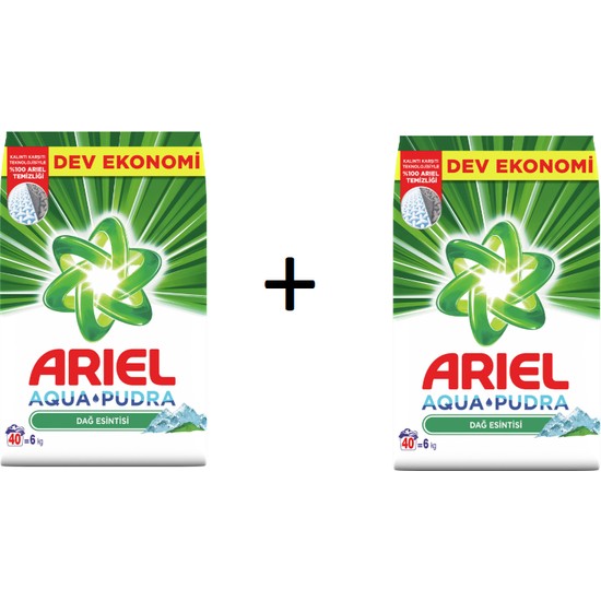 Ariel Toz Deterjan Dağ Esintisi 6 kg x2'Li Set