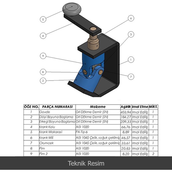 Sanal Öğretim Solidworks 2015 Montaj, Animasyon, Teknik Kitabı