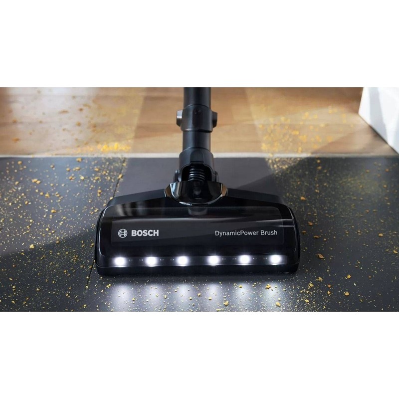 Bosch Unlimited Serie7 Şarjı LED Aydınlatmalı Süpürge Başlığı Siyah DynamicPower Brush Modeli - En Uygun Fiyatlarla Piinti'de