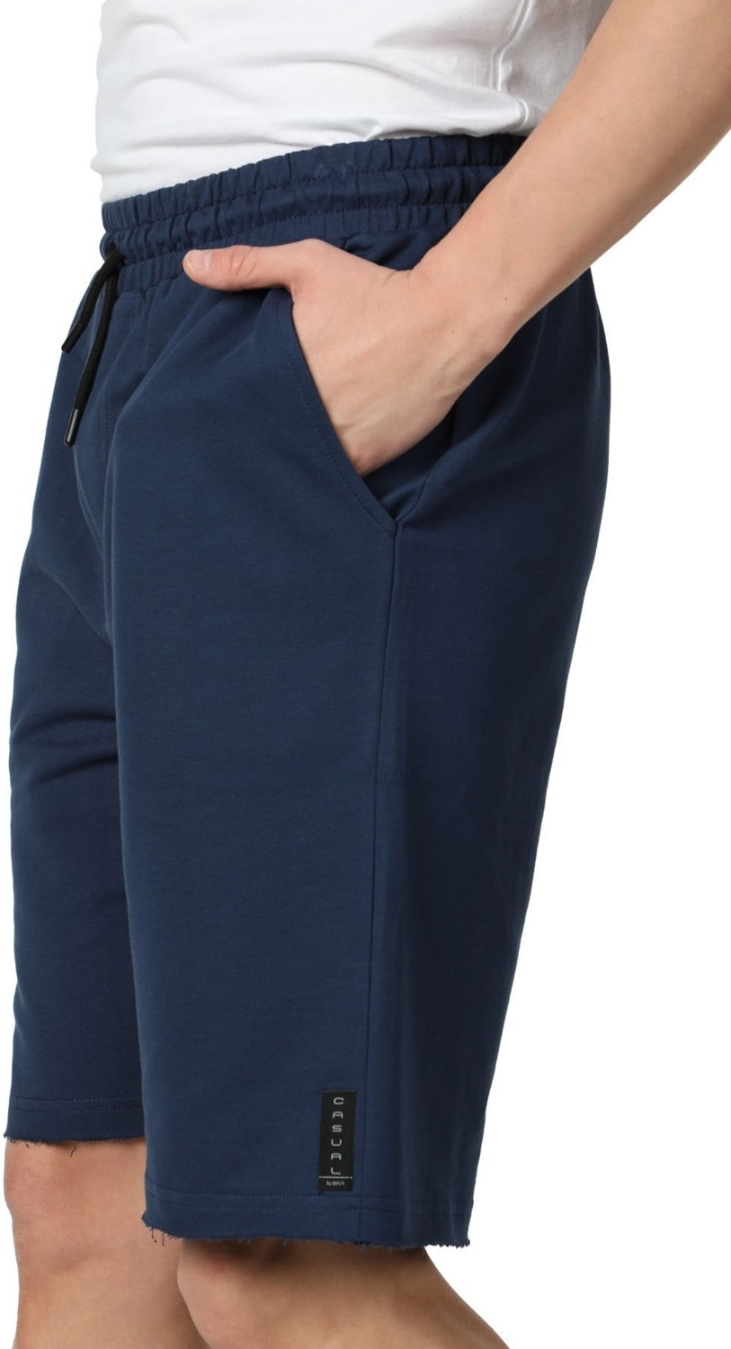 Defy's Erkek Paça Ve Etiket Detaylı Cepli Regular Fit Şort Siyah