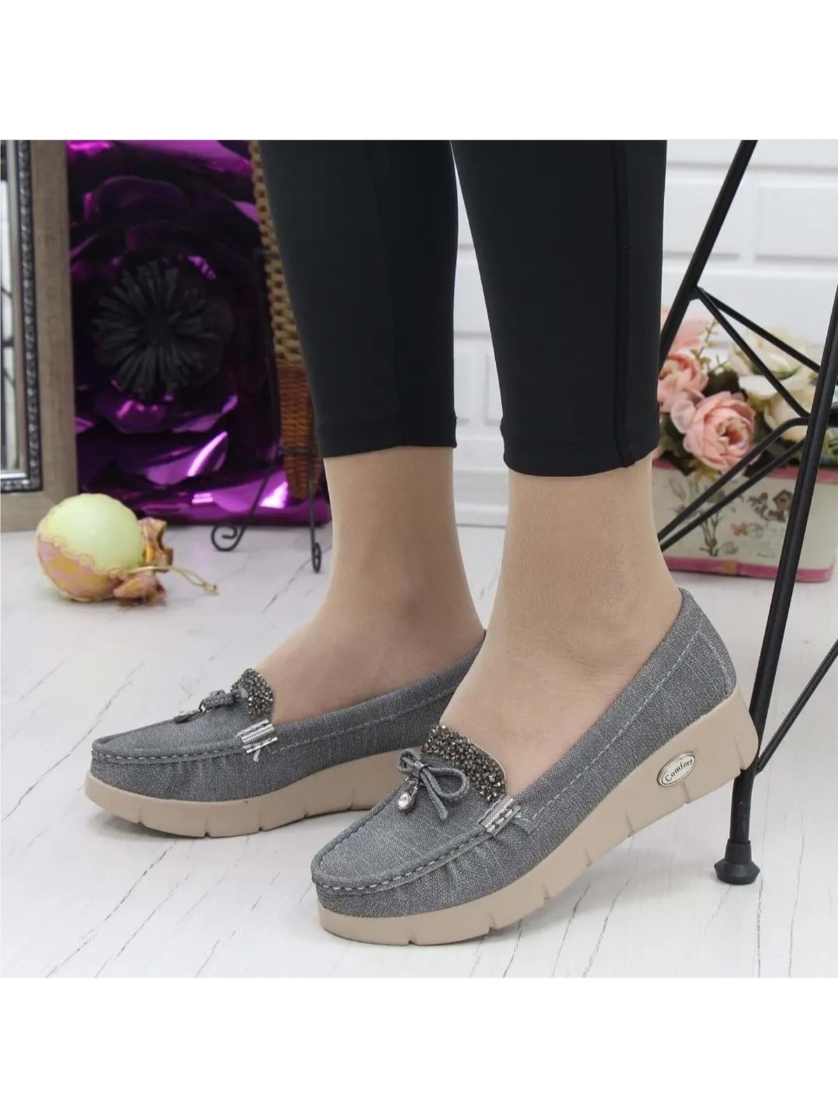 Konfores 86 Bayan Dolgu Topuk Ayakkabı - Görsel 5