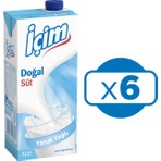 Içim Yarım Yağlı Süt 1 Lt x 6 Adet
