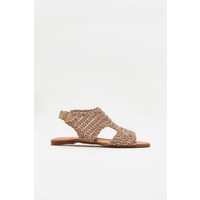 Elle Shoes Naturel Kadın Düz Sandalet