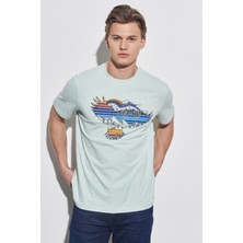 Wrangler Regular Fit Normal Kesim %100 Pamuk Bisiklet Yaka Açık Pembe Tişört