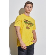 Wrangler Regular Fit Normal Kesim %100 Pamuk Bisiklet Yaka Sarı Tişört