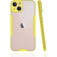 Kzy Apple iPhone 14 Plus ile Uyumlu Kılıf Kamera Korumalı Colorful Silikon Kapak - Sarı