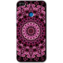 MRC İletişim Honor 9 Lite Kılıf Hd Desen Baskılı Arka Kapak + Temperli Cam - Mandala Patterns Kaleidoscope