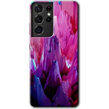 MRC İletişim Samsung Galaxy S21 Ultra Kılıf Hd Desen Baskılı Arka Kapak + Temperli Cam - 12STRACTION Sharp