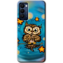MRC İletişim Tecno Camon 18 Kılıf Hd Desen Baskılı Arka Kapak - Owl Bird Stars