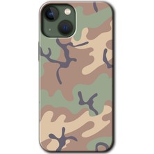 MRC İletişim iPhone 13 Mini Kılıf Hd Desen Baskılı Arka Kapak + Temperli Cam - Kamuflaj 29