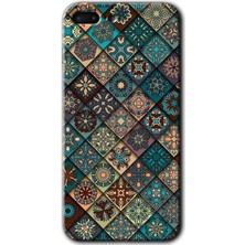 MRC İletişim iPhone 8 Plus Kılıf Hd Desen Baskılı Arka Kapak + Temperli Cam - Mandala Desen