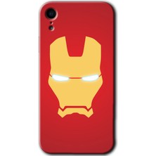 MRC İletişim iPhone Xr Kılıf Hd Desen Baskılı Arka Kapak + Temperli Cam - Ironman