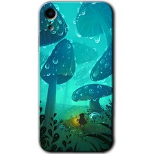 MRC İletişim iPhone Xr Kılıf Hd Desen Baskılı Arka Kapak + Temperli Cam - Silhoutte Dropss