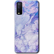 MRC İletişim Vivo Y20 Kılıf Hd Desen Baskılı Arka Kapak - Spots Lilac
