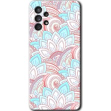 MRC İletişim Samsung Galaxy A13 Kılıf Hd Desen Baskılı Arka Kapak + Temperli Cam - Çin Mandala 1