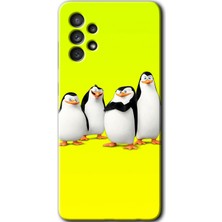 MRC İletişim Samsung Galaxy A13 Kılıf Hd Desen Baskılı Arka Kapak + Temperli Cam - Penguenler