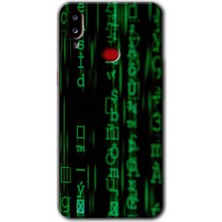 MRC İletişim Samsung Galaxy A10S Kılıf Hd Desen Baskılı Arka Kapak + Temperli Cam - Matrix