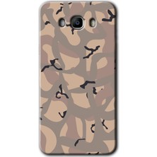 MRC İletişim Samsung Galaxy J7 2016 Kılıf Hd Desen Baskılı Arka Kapak + Temperli Cam - Kamuflaj 6