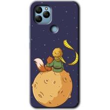 MRC İletişim General Mobile Gm 22 Plus Kılıf Hd Desen Baskılı Arka Kapak + Temperli Cam - Küçük Prens