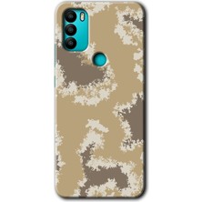 MRC İletişim General Mobile Gm 21 Plus Kılıf Hd Desen Baskılı Arka Kapak + Temperli Cam - Kamuflaj 33