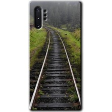 MRC İletişim Samsung Galaxy Note 10 Plus Kılıf Hd Desen Baskılı Arka Kapak + Temperli Cam - Tren Yolu