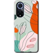 MRC İletişim Huawei Nova 9 Kılıf Hd Desen Baskılı Arka Kapak - Vektör Çiçekler