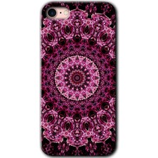MRC İletişim iPhone Se 2022 Kılıf Hd Desen Baskılı Arka Kapak + Temperli Cam - Mandala Patterns Kaleidoscope