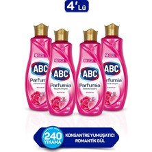 Abc Parfumia Romantik Gül Konsantre Yumuşatıcı 1440 ml 4'lü Seti