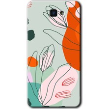 MRC İletişim Samsung Galaxy J7 Prime Kılıf Hd Desen Baskılı Arka Kapak + Temperli Cam - Vektör Çiçekler