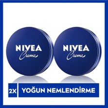 NIVEA Creme Teneke Nemlendirici Krem 250 ml x2 Adet,Tüm Cilt Tipleri İçin,Yoğun Nemlendirme,El,Yüz ve Vücut